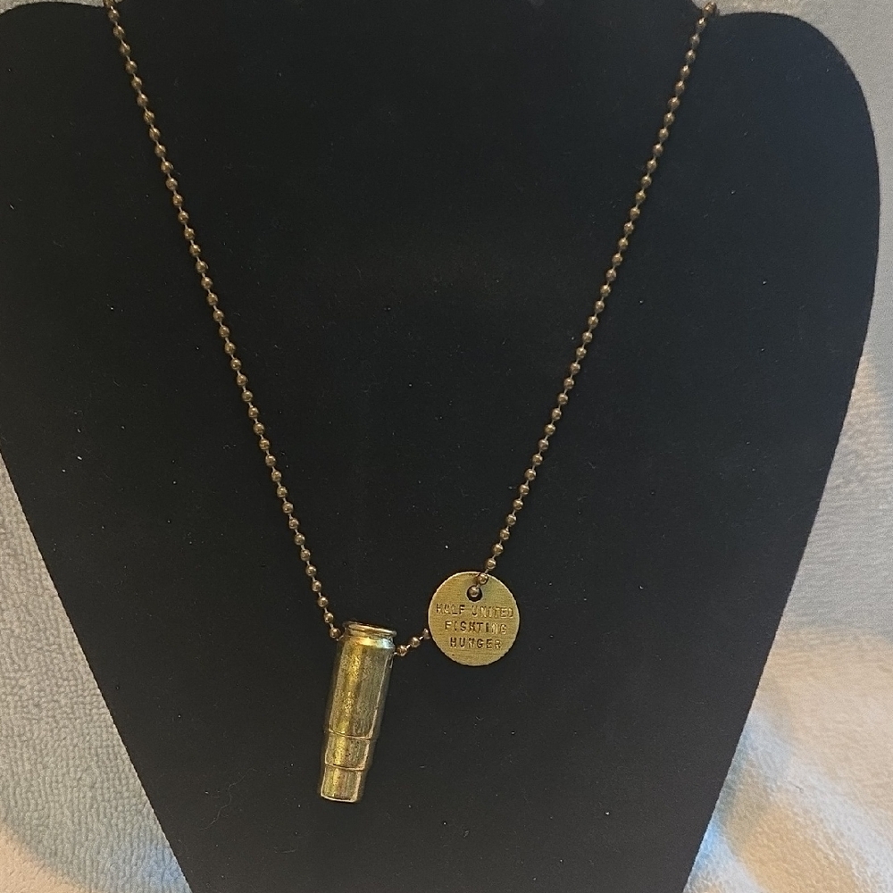 29" Half United Gold Bullet Casing Pendant Necklace